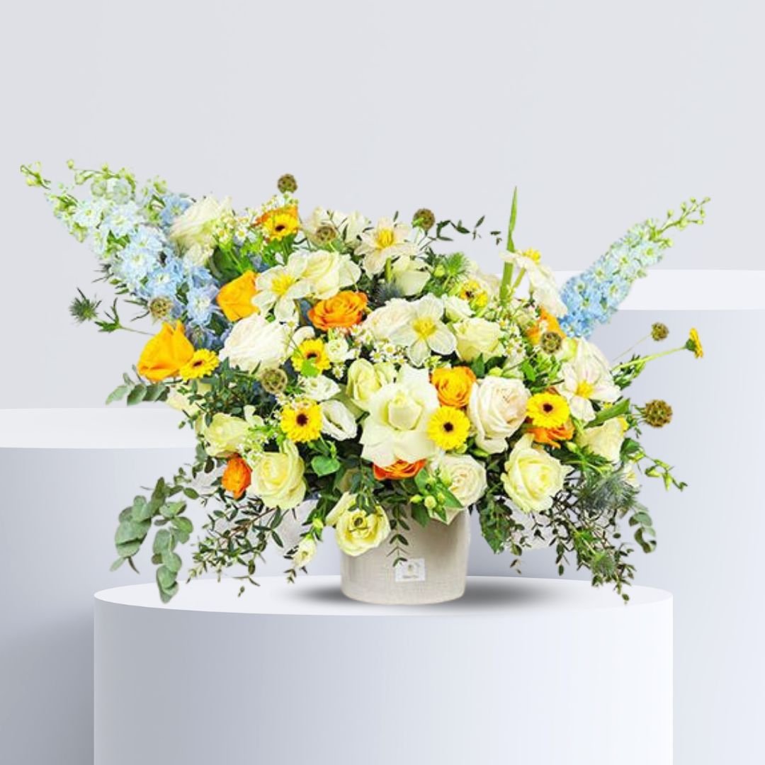 Garden Delight Vase Arrangement - Vibrant Floral Elegance