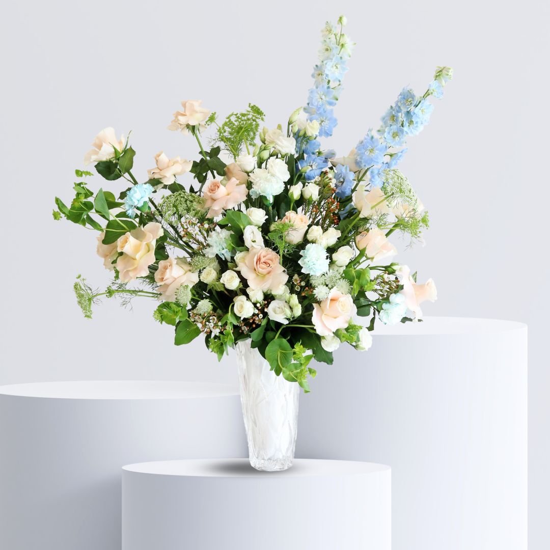 Painted Sky Arrangement - Captivating Floral Display in Vase
