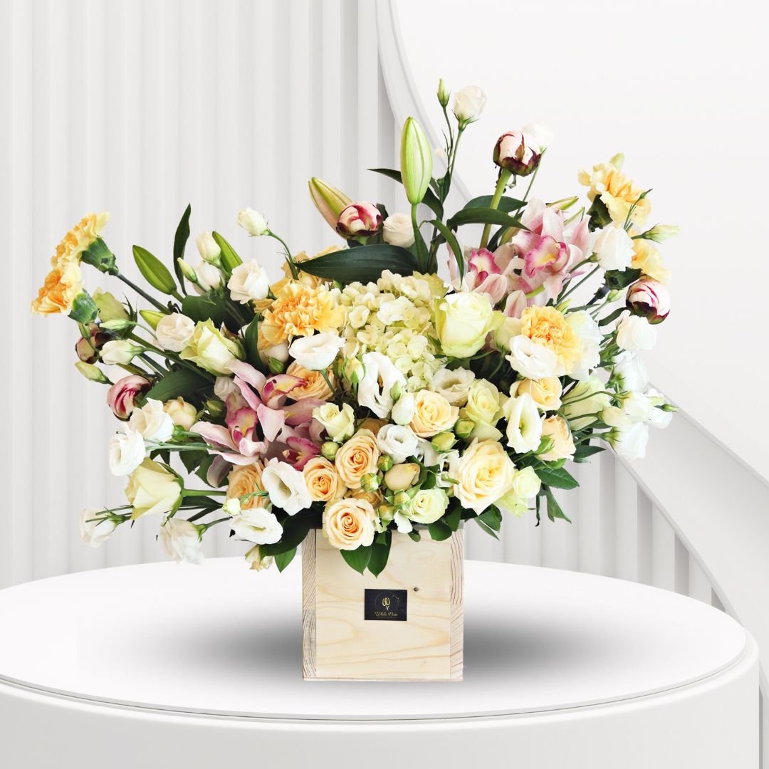 Wooden Flower Box - Rustic Floral Elegance