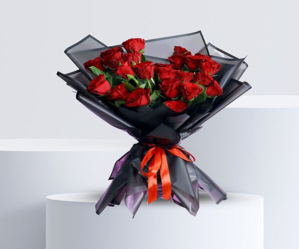 Fascinating Roses Bouquet - 25 Radiant Red Roses